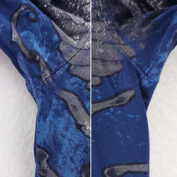 Xtreme Couture T-Shirt AOP Y2K Randy Natural MMA Eagles Fleur De Lis Large - Picture 8 of 10